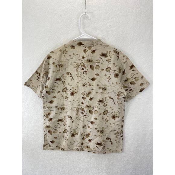Vintage Cotton Studio Linen Shirt Men’s S Beige Button Up Made in USA Casual - Picture 7 of 7